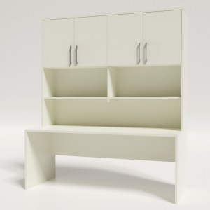 Desk and Hutch with Cupboards