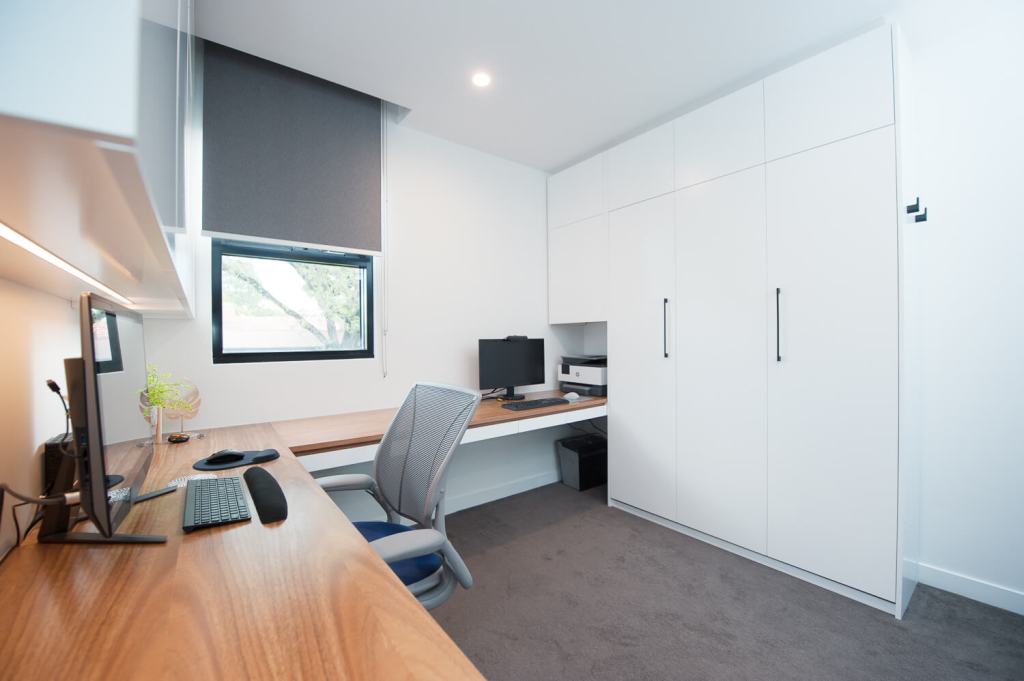 Office Desk with Murphy bed folded away