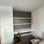 Custom floating desk and shelves