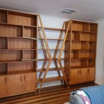 Bespoke Bookcase with centre X Frame Shelving (tape still to be removed)