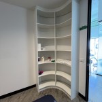 Curved wall shelving